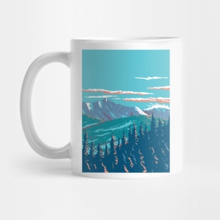 Lone Mountain in Lee Metcalf Wilderness Montana USA WPA Art Poster Mug